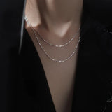 925 Silver Choker Chain Necklace Fine Jewelry 2021 Trend