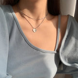 925 Silver Heart Pendant Necklace Choker