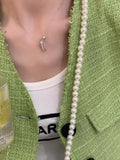 925 Silver Bowknot Pendant Necklace Fine Jewelry for Women