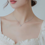 925 Silver CZ Crab Choker Zircon Women Necklace NK139