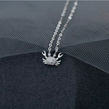 925 Silver CZ Crab Choker Zircon Women Necklace NK139