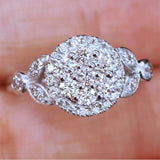 CZ Engagement Ring Silver Round CZ Stone Jewelry