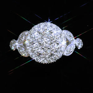 CZ Engagement Ring Silver Round CZ Stone Jewelry