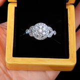 CZ Engagement Ring Silver Round CZ Stone Jewelry