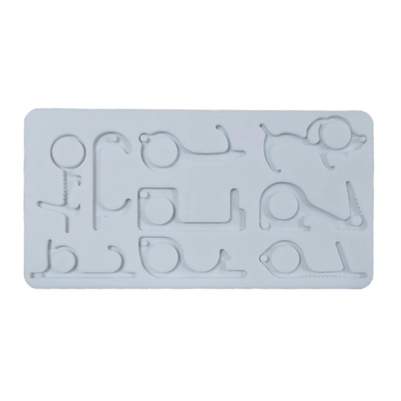 Silicone Epoxy Resin Molds for DIY Pendant Keychain Decoration