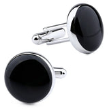 Enamel Round Pattern Classic Dress Shirt Tuxedo Cuff Links