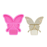 Butterfly Comb Epoxy Resin Mold Hair Jewelry Hair Pick Silicone Mould DIY