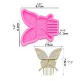 Butterfly Comb Epoxy Resin Mold Hair Jewelry Hair Pick Silicone Mould DIY