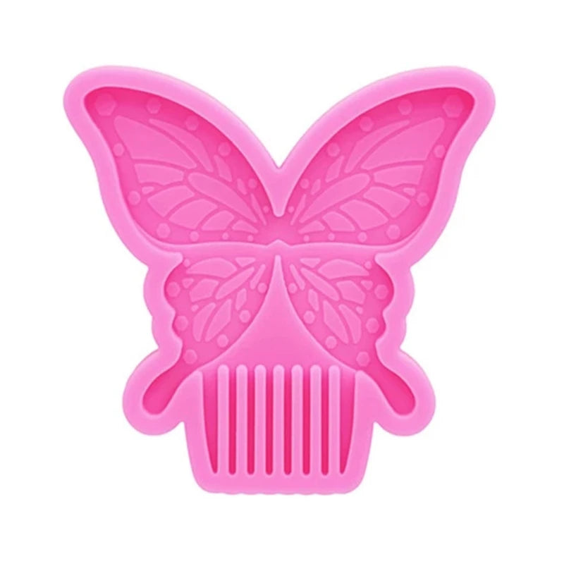 Butterfly Comb Epoxy Resin Mold Hair Jewelry Hair Pick Silicone Mould DIY