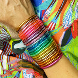 Colorful Bowknot Glitter Filled Jelly Bracelet for Women