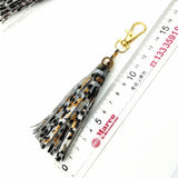 Colorful Leather Tassel Key Chain Lobster Clasp Car Key Ring Women Bag Pendant