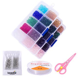 Crystal Beads Bicone Glass Beads Box Set for DIY Jewelry Making