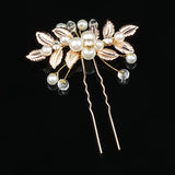 Pearl Leaf Tiara Hairpin Wedding Accessory