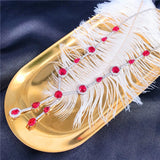 Crystal Red Water Drop Pendant Necklace - Female Accessories