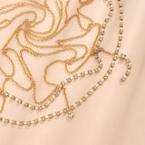 Crystal Tassel Hair Chain Rhinestone Head Chain Nightclub Bridal Headpiece