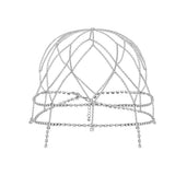 Crystal Tassel Hair Chain Rhinestone Head Chain Nightclub Bridal Headpiece
