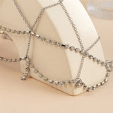 Crystal Tassel Hair Chain Rhinestone Head Chain Nightclub Bridal Headpiece