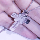 Cross Pendant Necklace for Women Christian Jesus Zircon Jewelry