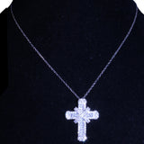 Cross Pendant Necklace for Women Christian Jesus Zircon Jewelry