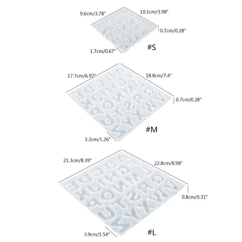 English Alphabet Earrings Silicone Mold DIY Jewelry Keychain Pendant