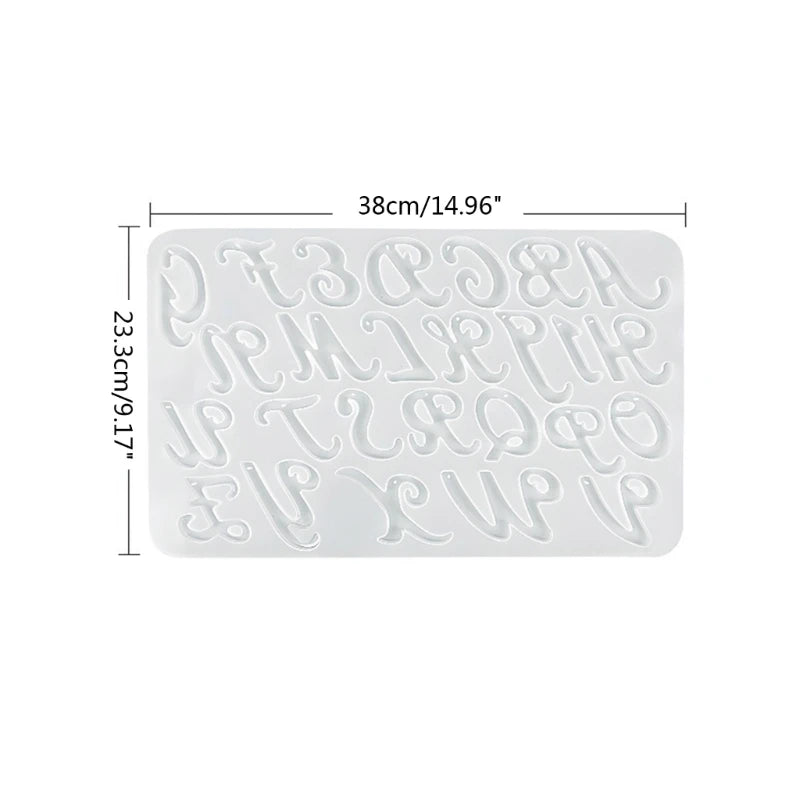 Alphabet Keychain Silicone Resin Mold DIY Pendant Jewelry Bag Accessories