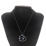 Heart Crystal Necklace Rose Plated Jewelry Gift for Women Girls