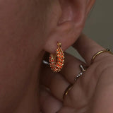 Crystal Hoop Earrings Sparkling Circle Jewelry Accessory
