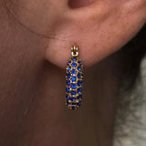 Crystal Hoop Earrings Sparkling Circle Jewelry Accessory