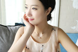 Austrian Crystals Rhinestone Pendant Necklace 925 Sterling Silver Necklace