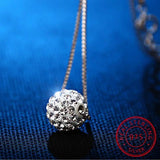Austrian Crystals Rhinestone Pendant Necklace 925 Sterling Silver Necklace