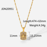 Zircon Stainless Steel Necklace 18K Cubic Zirconia Punk Eight-pointed Star