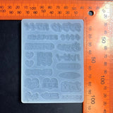 Geometry Japanese Word Silicone Mold for DIY Keychain Pendant