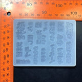 Geometry Japanese Word Silicone Mold for DIY Keychain Pendant