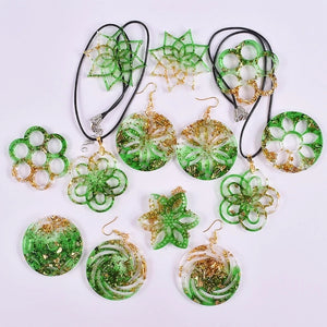 DIY Hollow Flower Silicone Resin Mold for Keychain Earrings Pendant Jewelry