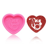 Love Heart Doctor Stethoscope Keychain Silicone Mold
