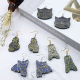 Halloween Bat Shape Earrings Silicone Mold for DIY Craft Keychain Clay