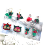 Halloween Bat Shape Earrings Silicone Mold for DIY Craft Keychain Clay