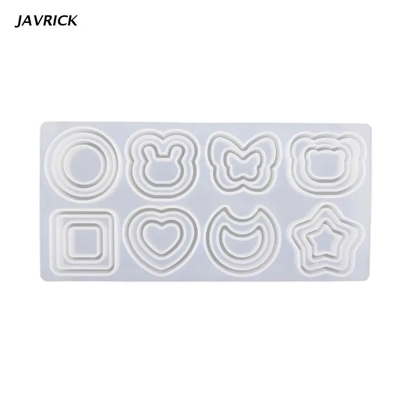 Silicone Keychain Mold Double Layer DIY Pendant