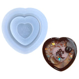 Silicone Love Heart Keychain Mold for Epoxy Resin