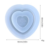 Silicone Love Heart Keychain Mold for Epoxy Resin