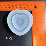Silicone Love Heart Keychain Mold for Epoxy Resin
