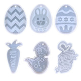 Silicone Molds Easter Egg Carrot Rabbit for Key Pendant DIY Epoxy Resin