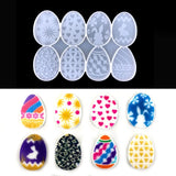 Silicone Molds Easter Egg Flowers Love Rabbit Key Pendant DIY Resin Mold