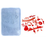 Silicone Quicksand Musical Symbols Keychain Mold DIY Pendant Epoxy Molds