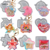 Silicone Quicksand Star Moon Keychain Mold DIY Pendant Jewelry Resin Molds