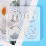 Silicone Resin Molds Christmas Keychain DIY Pendant Epoxy Crafting Mold