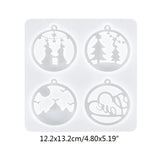 Silicone Resin Molds Christmas Keychain DIY Pendant Epoxy Crafting Mold