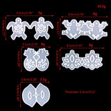 Silicone Resin Molds Frog Turtle Earrings DIY Jewelry Mold