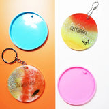 Large Round Keychain Mold DIY Pendant Jewelry Resin Crafting Molds