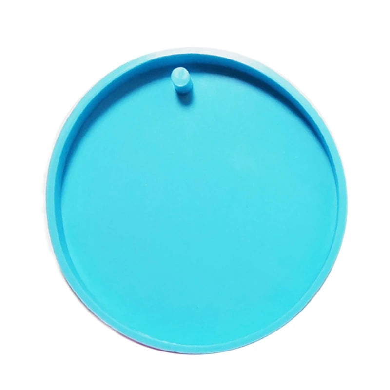 Large Round Keychain Mold DIY Pendant Jewelry Resin Crafting Molds